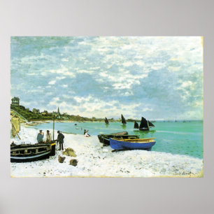 Póster La playa de Sainte-Adresse Claude Monet