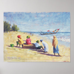 Póster La playa en Abene Senegal 1997