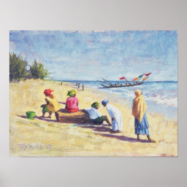 Póster La playa en Abene Senegal 1997 (Frente)