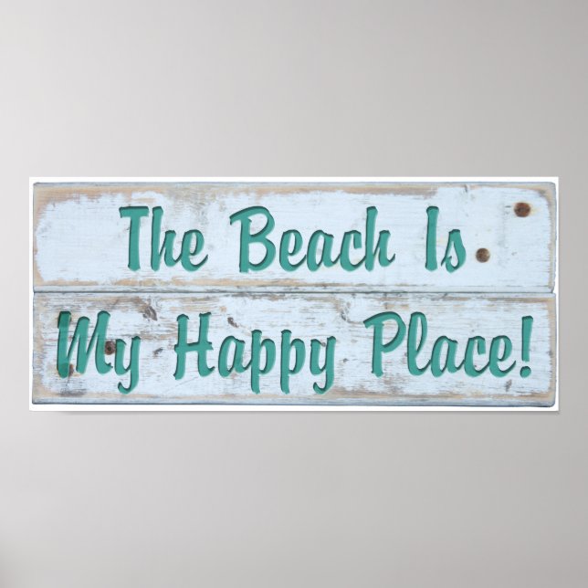 Póster La playa es mi lugar feliz (Frente)