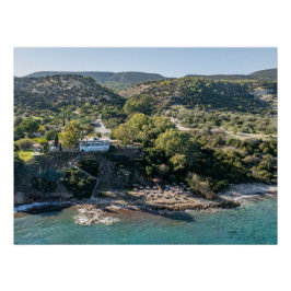 Póster La playa escondida de Afrodita, Pafos, Chipre