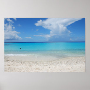Póster La playa hermosa de Kenepa Grandi de Curaçao