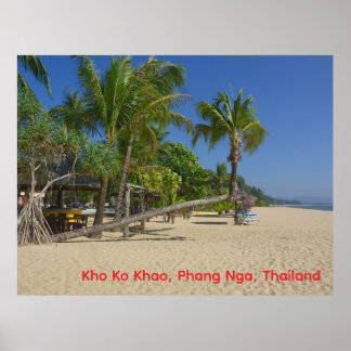 Póster La Playa, Kho Ko Khao, Phang Nga Postal