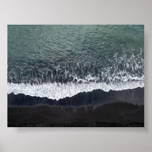 Póster La playa negra en Islandia