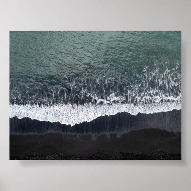Póster La playa negra en Islandia (Frente)