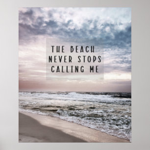 Póster La playa nunca deja de llamarme cita