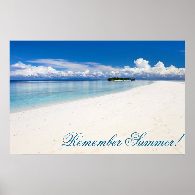 Póster La playa perfecta del océano (Frente)