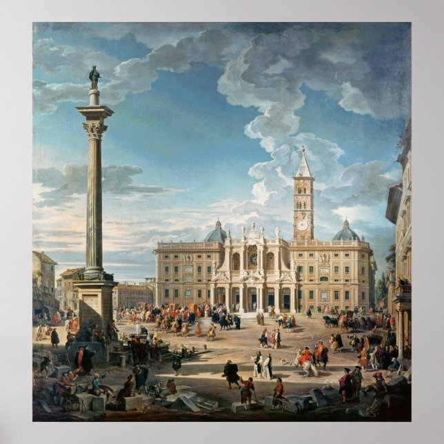 Póster La Plaza Santa Maria Maggiore, 1752 (Frente)