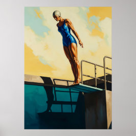 Póster LA PLONGEUSE D'AZUR (El Buceador de Azure) - Origi