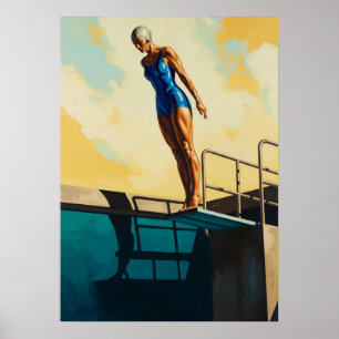 Póster LA PLONGEUSE D'AZUR (El Buceador de Azure) - Origi