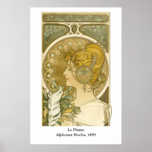 Póster La Plume de Alphonse Mucha