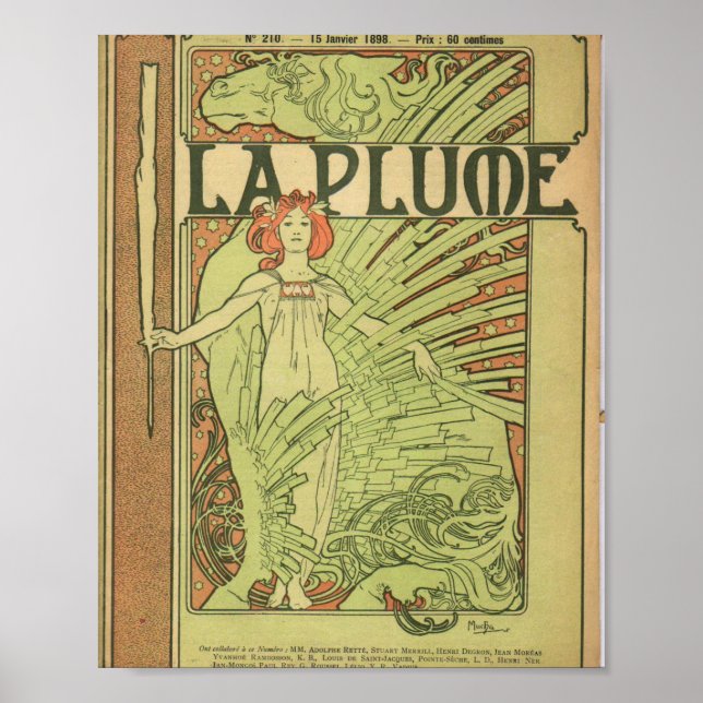 Póster La Plume De Alphonse Mucha (Frente)