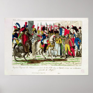Póster La población de París que aclama a Napoleon