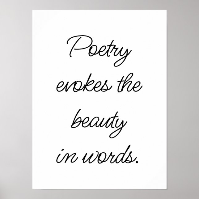 Póster La poesía evoca al Poster (Frente)