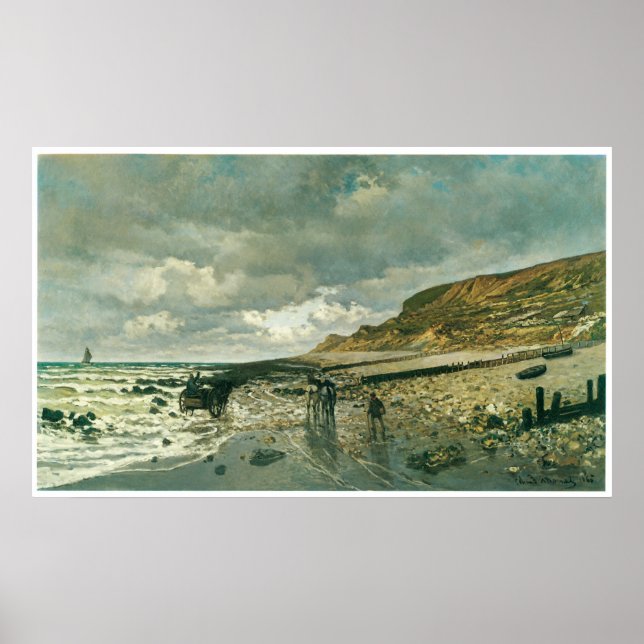 Póster La Pointe de La Heve, 1865 Claude Monet (Frente)