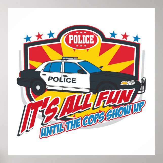 Póster La policía es divertida (Frente)