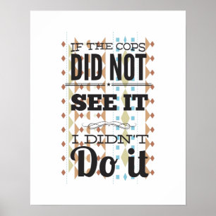 Póster La policía no lo vio