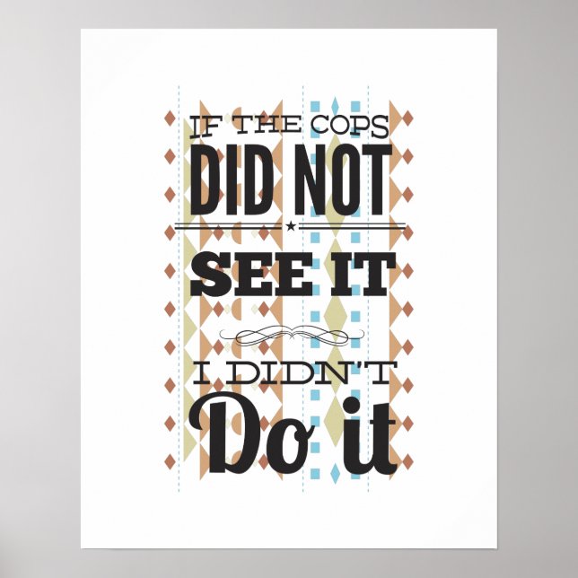 Póster La policía no lo vio (Frente)