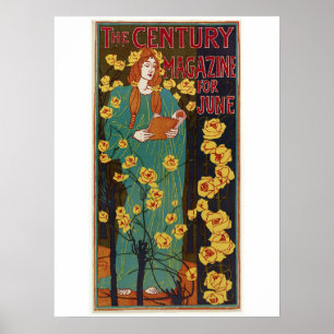 Póster La portada de The Century de junio de 1896 por Rhe