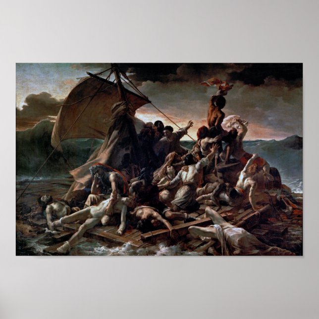Póster La posta de la Medusa, Theodore Gericault (Frente)