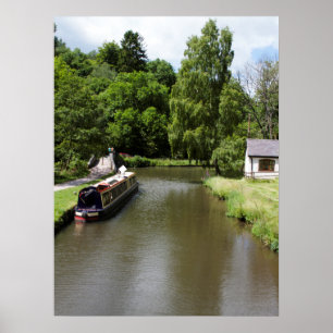 Póster La postal de Caldon Canal Consall Staffordshire La