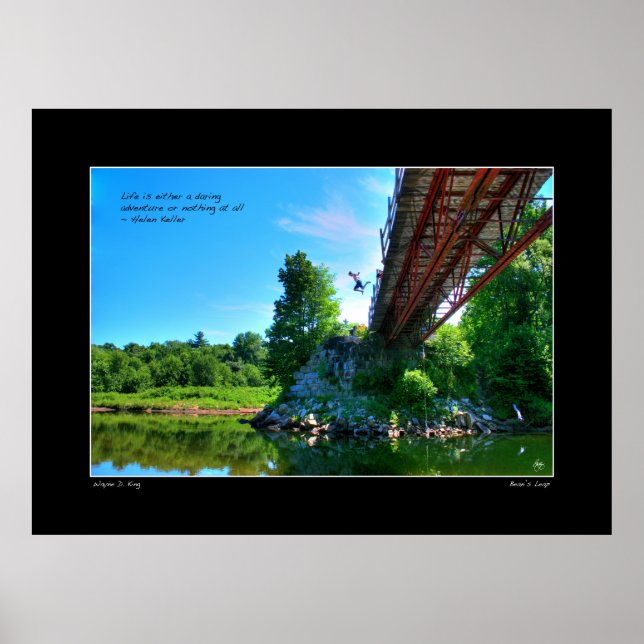 Póster La Poster de citas de Helen Keller sobre el salto  (Frente)