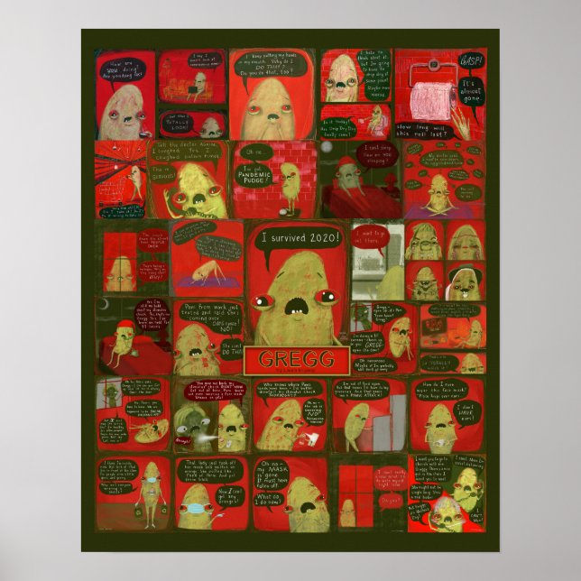 Póster La poster del cómic Gregg Laura Irrgang I sobreviv (Frente)