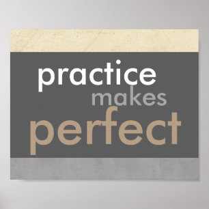 Póster la práctica del poster motivacional hace una cita 