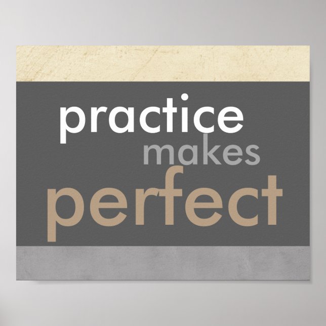 Póster la práctica del poster motivacional hace una cita  (Frente)