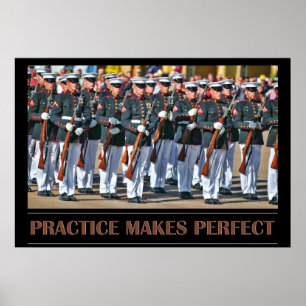 Póster La práctica hace que el Poster perfecto