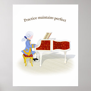 Póster La práctica mantiene la reproducción perfecta de P