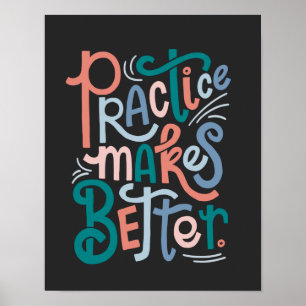 Póster La práctica negra hace un mejor cartel