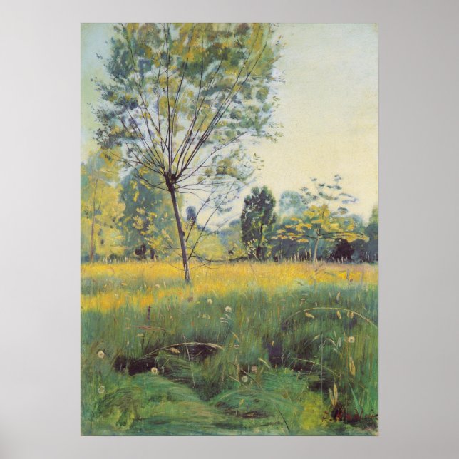Póster La pradera dorada (por Ferdinand Hodler) (Frente)