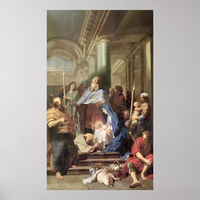 Póster La presentación en el templo, 1692 (Frente)
