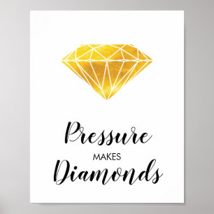 Póster La presión hace que los diamantes se inspiren en e