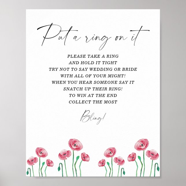 Póster La primavera floral le puso un anillo al poster de (Frente)