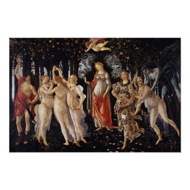 Póster La Primavera Sandro Botticelli Glossy (Anverso)