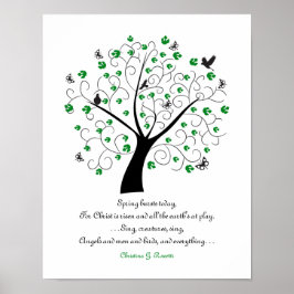 Póster La Primavera Se Quema Hoy, Por Cristo... Poema