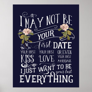 Póster la primera cita quiere ser su firma de todo boda