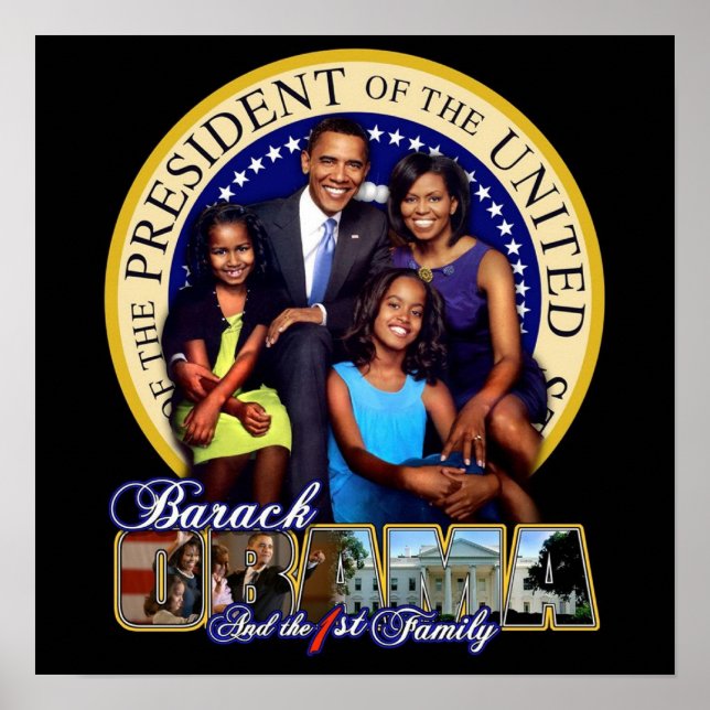 Póster La primera familia de Obama (Frente)