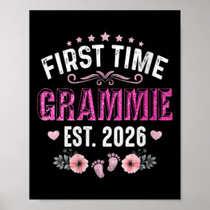 Póster La Primera Grammie De Mujeres Est. 2026 Funny Flor