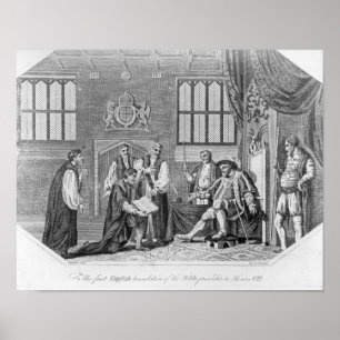 Póster La primera traducción al inglés de la Biblia