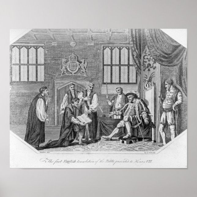 Póster La primera traducción al inglés de la Biblia (Frente)