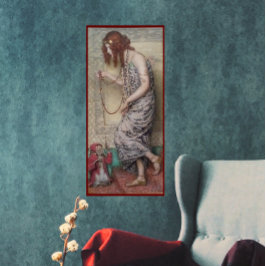 Póster La princesa Art Nouveau y su pintura al mono