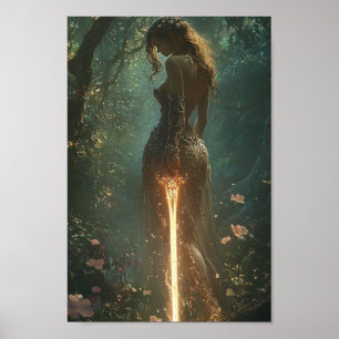 Póster La princesa de hadas y su espada de elfo