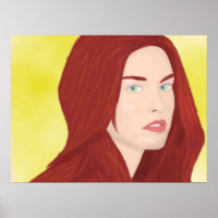 La princesa de hielo - cabello rojo, ojos verdes