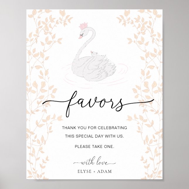 Póster La princesa de Swan favorece el Rótulo (Frente)