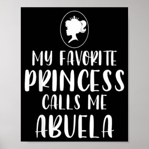 Póster La princesa favorita llama a abuela día de la madr