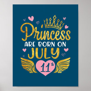 Póster La Princesa Nació El 11 De Julio Feliz Cumpleaños
