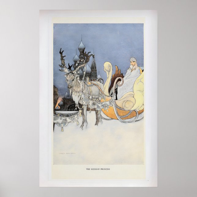 Póster La princesa rusa de Charles Robinson  Vintage (Frente)